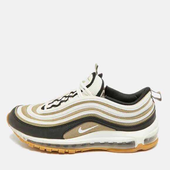 Nike Air Max 97 Size 42.5 Tricolor Leather And Mesh Neutral Olive GumLace Up
